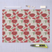 ワイルドフラワーレッドポピー赤ちゃんシャワー 薄葉紙 (クラフト)