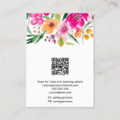 ワイルドフラワーロゴジュエリーイヤリングネックレス 名刺 (裏面)