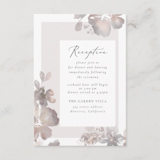 ワイルドフラワーロマンス披露宴挿入カード エンクロージャーカード (正面)