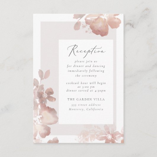 ワイルドフラワーロマンス披露宴挿入カード エンクロージャーカード (正面)