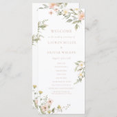 ワイルドフラワーロマンス結婚式 プログラム (正面/裏面)