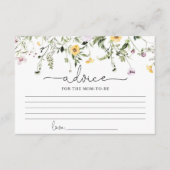ワイルドフラワーロマンチックなフローラアドバイスママの両親 エンクロージャーカード (正面)