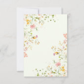 ワイルドフラワーロマンチック日付を保存 セーブザデート (裏面)