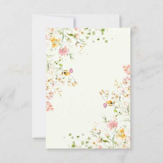 ワイルドフラワーロマンチック日付を保存 セーブザデート (裏面)