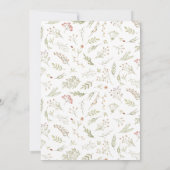 ワイルドフラワーロマンチック繊細な素朴フローラ結婚ズ 招待状 (裏面)