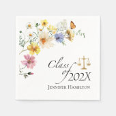 ワイルドフラワーロースクール | 卒業クラス スタンダードカクテルナプキン (正面)