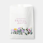 ワイルドフラワーローンかわいらしフローラブライダルシャワー フェイバーバッグ (正面)