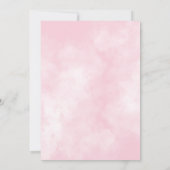 ワイルドフラワーローンピンクかわいらしブライダルシャワー 招待状 (裏面)