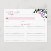 ワイルドフラワーローンブライダルシャワーレシピカード ポストカード (正面)