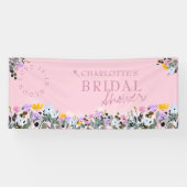 ワイルドフラワーローンラブが開花ブライダルシャワー 横断幕 (横)