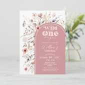 ワイルドフラワーワイルドアンドオンダーフル誕生日招待状 招待状 (スタンド正面)