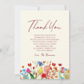 ワイルドフラワーワイルドフラワーガーデンフローラベイビーシャワー サンキューカード (正面)