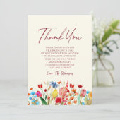 ワイルドフラワーワイルドフラワーガーデンフローラベイビーシャワー サンキューカード (スタンド正面)