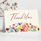 ワイルドフラワーワイルドフラワーガーデンフローラベイビーシャワー サンキューカード