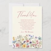 ワイルドフラワーワイルドフラワーガーデンフローラベイビーシャワー サンキューカード (正面)