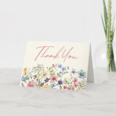 ワイルドフラワーワイルドフラワーガーデンフローラベイビーシャワー サンキューカード (正面)