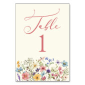 ワイルドフラワーワイルドフラワーズフローラガーデンパーティー テーブルナンバー (裏面)
