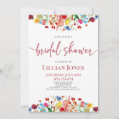 ワイルドフラワーワイルドフラワーズフローラブライダルシャワー 招待状 (正面)