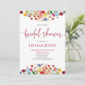 ワイルドフラワーワイルドフラワーズフローラブライダルシャワー 招待状 (スタンド正面)
