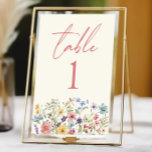 ワイルドフラワーワイルドフラワーズフローラ庭園の結婚式 テーブルナンバー<br><div class="desc">ワイルドフラワーワイルドフラワーフローラ庭園の結婚式テーブル番号！</div>