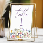 ワイルドフラワーワイルドフラワーズフローラ庭園の結婚式 テーブルナンバー<br><div class="desc">ワイルドフラワーワイルドフラワーフローラ庭園の結婚式テーブル番号！</div>
