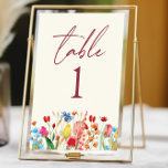 ワイルドフラワーワイルドフラワーズフローラ庭園の結婚式 テーブルナンバー<br><div class="desc">ワイルドフラワーワイルドフラワーフローラ庭園の結婚式テーブル番号！</div>