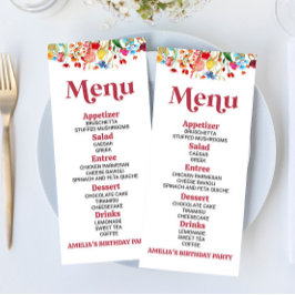 ワイルドフラワーワイルドフラワーバースデーパーティーフード メニュー