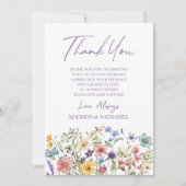 ワイルドフラワーワイルドフラワーフローラエレガントガーデン サンキューカード (正面)
