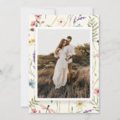 ワイルドフラワーワイルドフラワーフローラガーデンカスタムフォト サンキューカード (裏面)