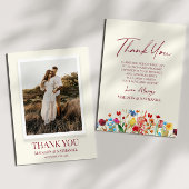 ワイルドフラワーワイルドフラワーフローラガーデンカスタムフォト サンキューカード