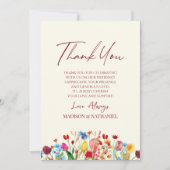 ワイルドフラワーワイルドフラワーフローラガーデンカスタムフォト サンキューカード (正面)