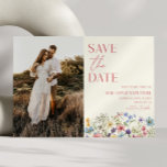 ワイルドフラワーワイルドフラワーフローラガーデンフォト結婚ズ セーブザデート<br><div class="desc">これはワイルドフラワーフローラガーデンカスタム写真写真ウェディング日付カードを保存！</div>