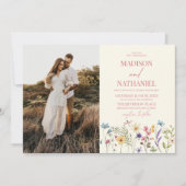 ワイルドフラワーワイルドフラワーフローラガーデンフォト結婚ズ 招待状 (正面)