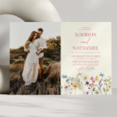 ワイルドフラワーワイルドフラワーフローラガーデンフォト結婚ズ 招待状