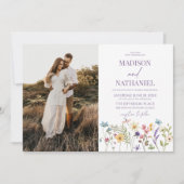 ワイルドフラワーワイルドフラワーフローラガーデンフォト結婚ズ 招待状 (正面)