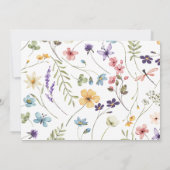 ワイルドフラワーワイルドフラワーフローラガーデンフォト結婚ズ 招待状 (裏面)