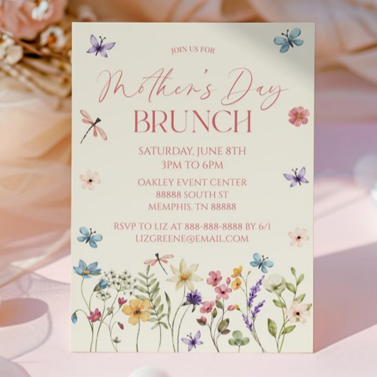 ワイルドフラワーワイルドフラワーフローラマザーズデイブランチ 招待状