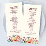 ワイルドフラワーワイルドフラワーフローラ庭園の結婚式食品 メニュー<br><div class="desc">ワイルドフラワーワイルドフラワーフローラ庭園の結婚式メニュー。</div>