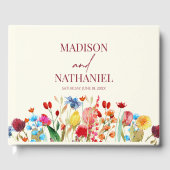 ワイルドフラワーワイルドフラワーフローラ庭園の結婚式 ゲストブック (正面)