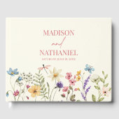 ワイルドフラワーワイルドフラワーフローラ庭園の結婚式 ゲストブック (正面)