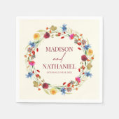 ワイルドフラワーワイルドフラワーフローラ庭園の結婚式 スタンダードカクテルナプキン (正面)