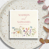 ワイルドフラワーワイルドフラワーフローラ庭園の結婚式 スタンダードカクテルナプキン