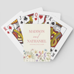 ワイルドフラワーワイルドフラワーフローラ庭園の結婚式 トランプ