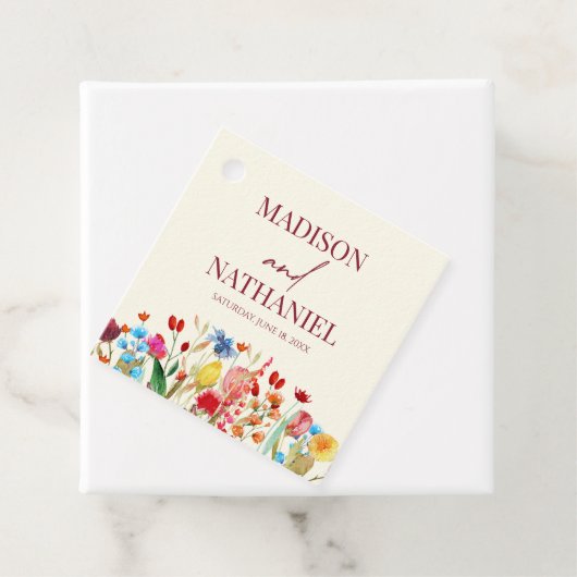 ワイルドフラワーワイルドフラワーフローラ庭園の結婚式 フェイバータグ (インサイチュ)