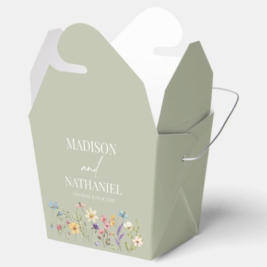 ワイルドフラワーワイルドフラワーフローラ庭園の結婚式 フェイバーボックス (オープン)