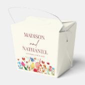 ワイルドフラワーワイルドフラワーフローラ庭園の結婚式 フェイバーボックス (裏面サイド)