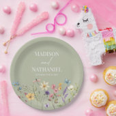 ワイルドフラワーワイルドフラワーフローラ庭園の結婚式 ペーパープレート (パーティー)