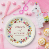 ワイルドフラワーワイルドフラワーフローラ庭園の結婚式 ペーパープレート (パーティー)