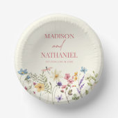 ワイルドフラワーワイルドフラワーフローラ庭園の結婚式 ペーパーボウル (正面)