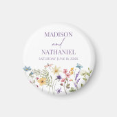 ワイルドフラワーワイルドフラワーフローラ庭園の結婚式 マグネット (正面)